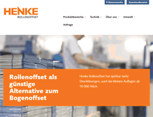 Tablet Screenshot of henkedruck.de